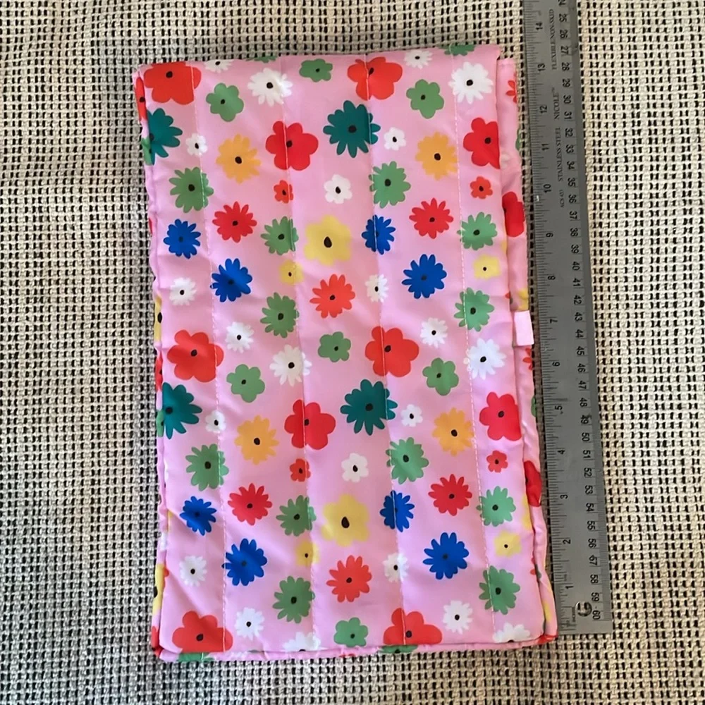 Puffy floral iPad and phone sleeve